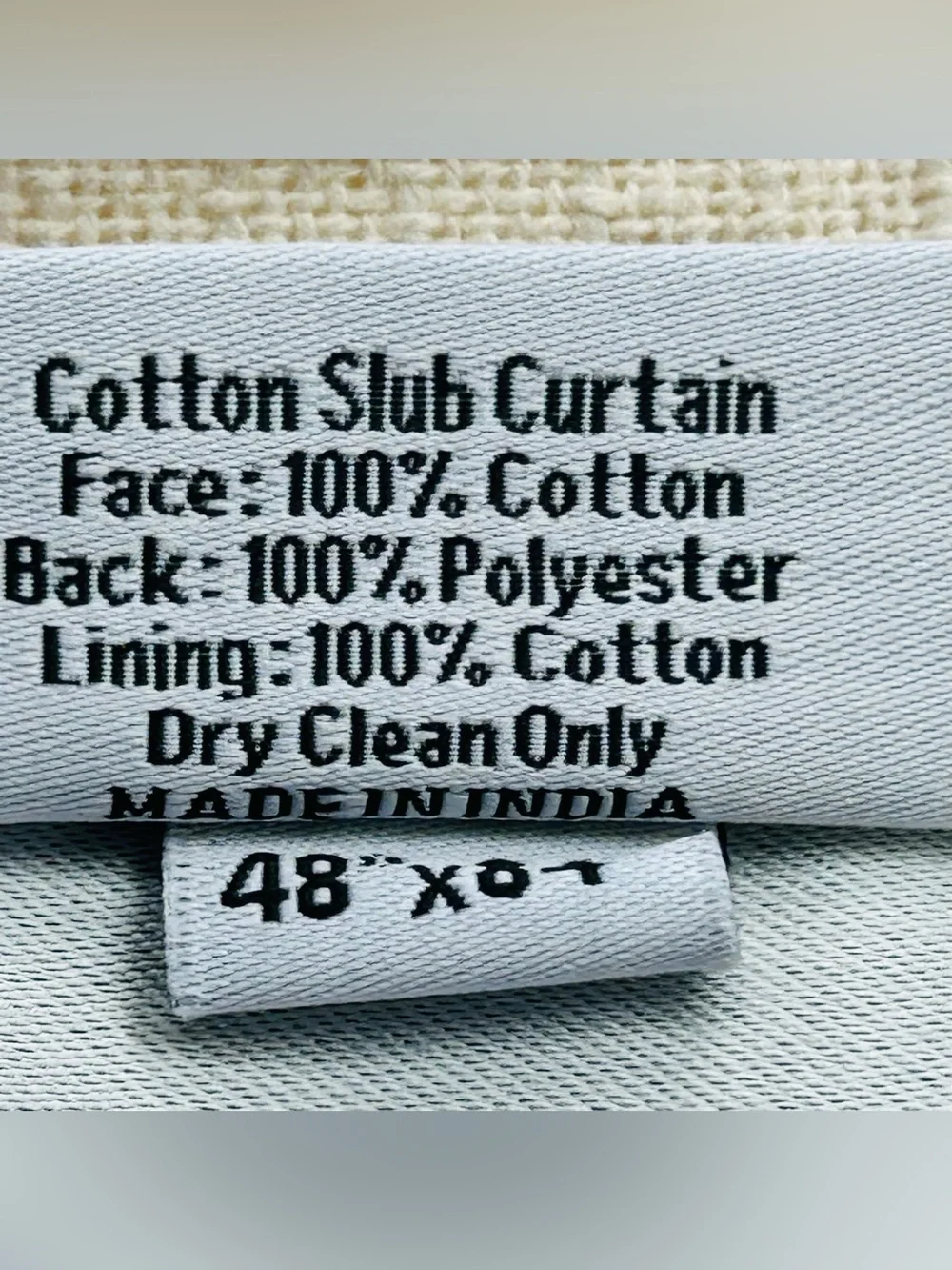 QUINCE Set Of 2 48x84 Cotton Slub Room Darkening Curtains Natural 0217